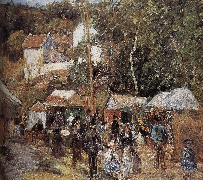Camille Pissarro Metaponto market near Watts Spain oil painting art